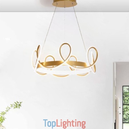 Modern Hanging Light Crown Pendant Light Aluminum 1 Light Modern Hanging Light Crown Pendant Light Aluminum 1 Light