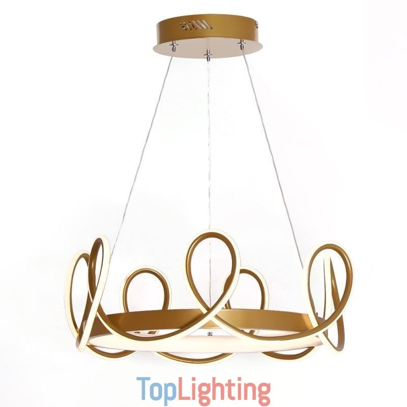 Modern Hanging Light Crown Pendant Light Aluminum 1 Light