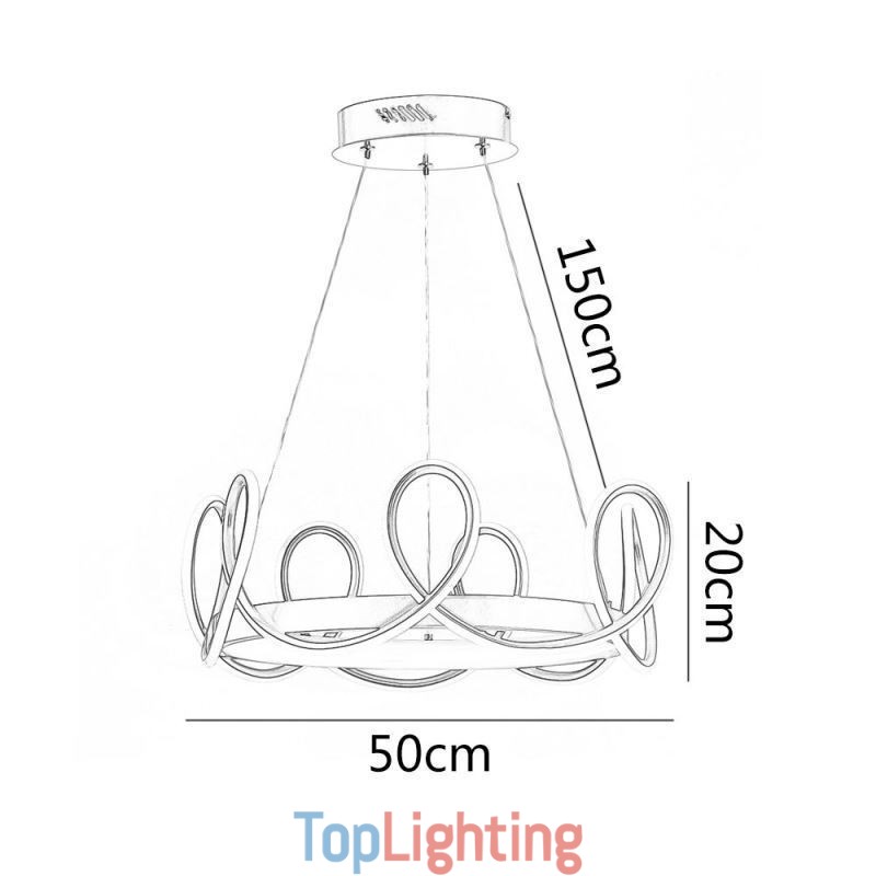 Modern Hanging Light Crown Pendant Light Aluminum 1 Light
