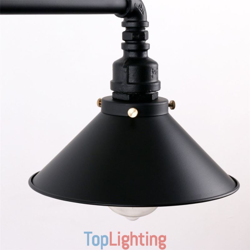 3 Light Retro Industrial Vintage Water Pipe Pendant Light Chandelier Country Rustic Style