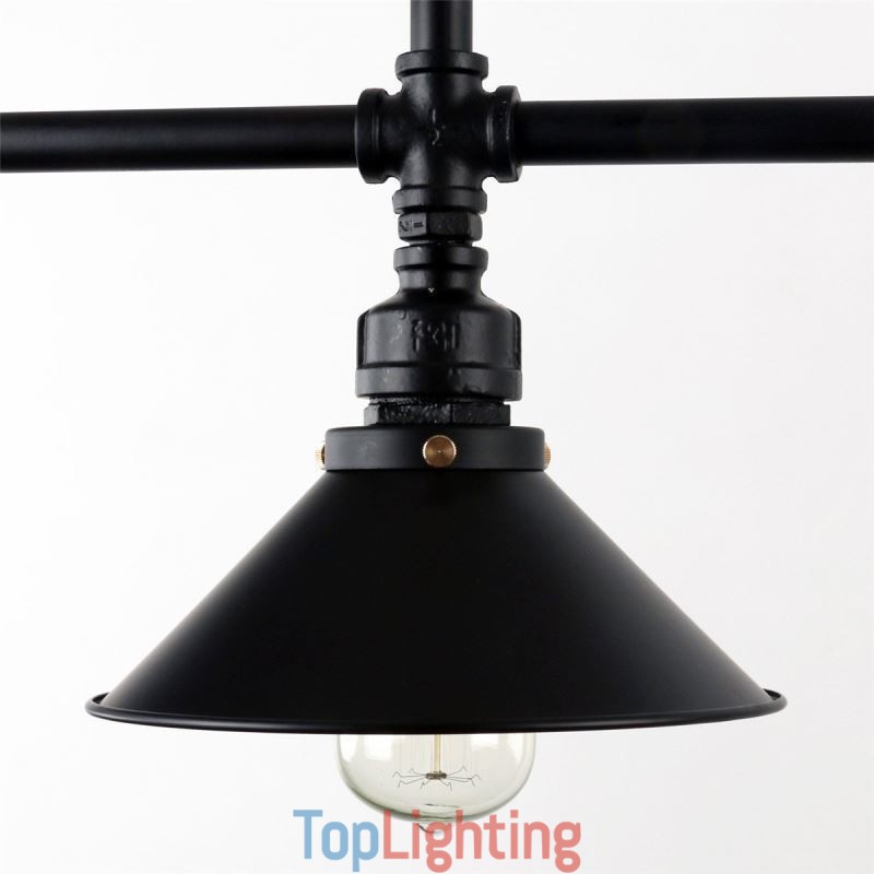 3 Light Retro Industrial Vintage Water Pipe Pendant Light Chandelier Country Rustic Style