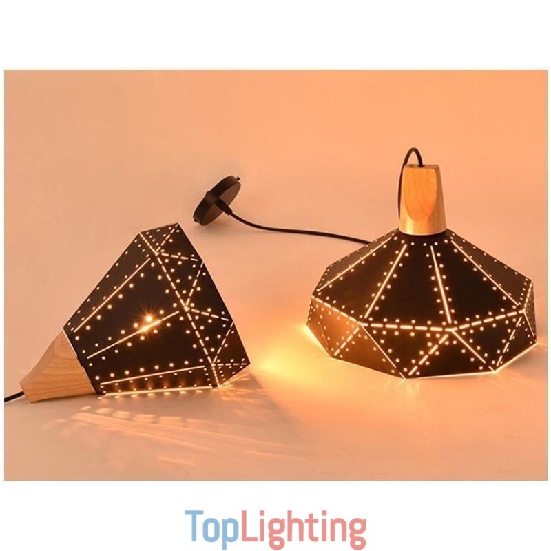 Industrial Retro Vintage Hanging Light Hollow Lampshade