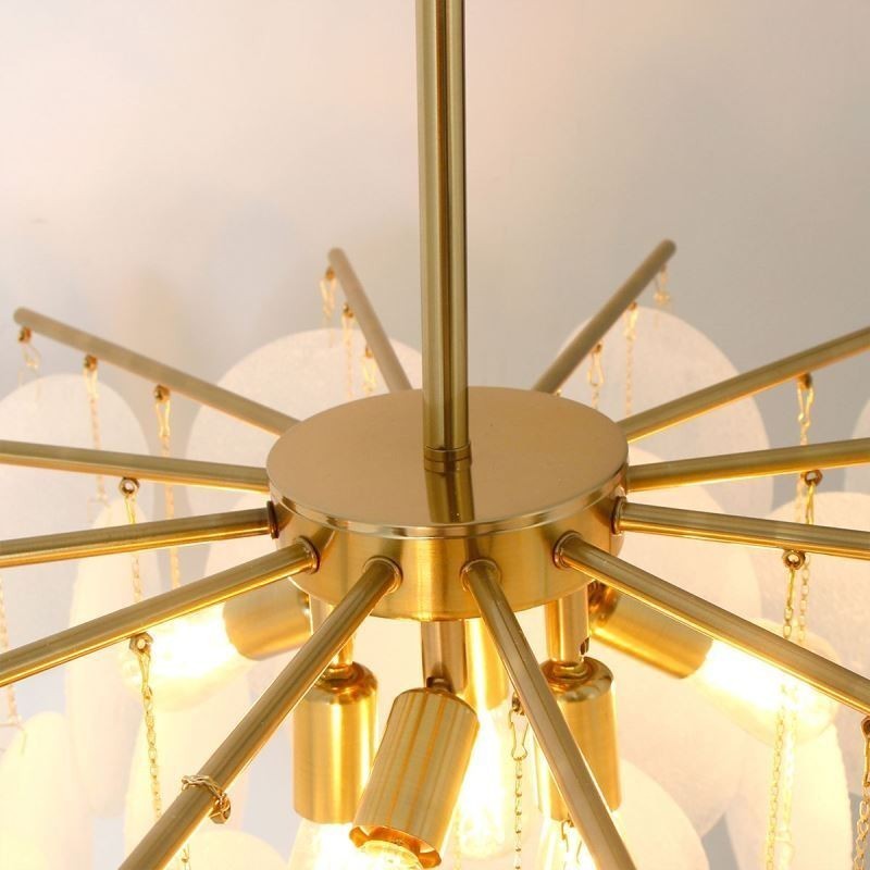 Modern 6 Light Hanging Light Pendant Light With Glass Shape