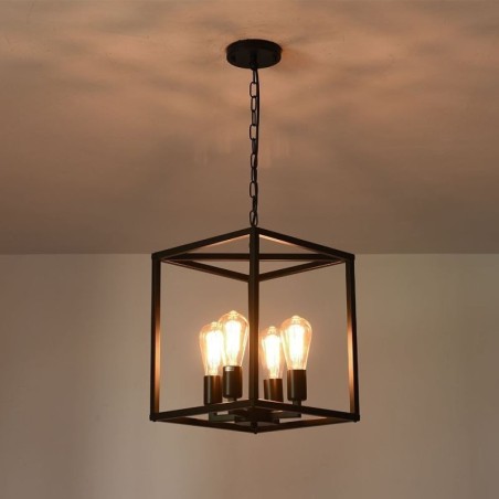 Modern Simple Pendant Light Iron Cage Hanging Lamp Modern Simple Pendant Light Iron Cage Hanging Lamp