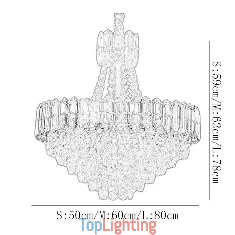 Crystal Pendant Light Conical Hanging Lighting Fixture Light