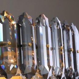 Crystal Pendant Light Conical Hanging Lighting Fixture Light