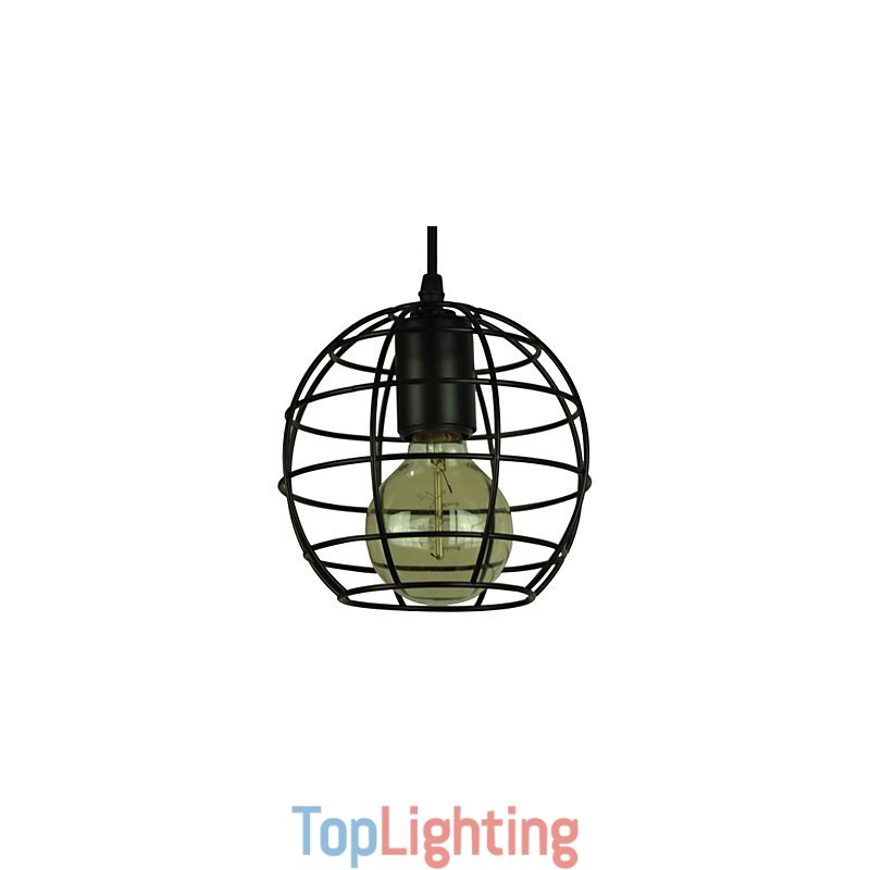 Globe Shape Europe Style Vintage Chandelier for Black Pendant Light