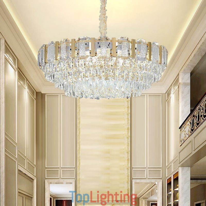 Crystal Pendant Light Round Ceiling Light Fixture