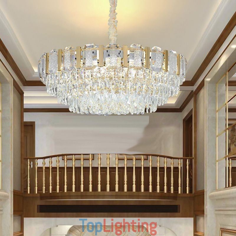 Crystal Pendant Light Round Ceiling Light Fixture