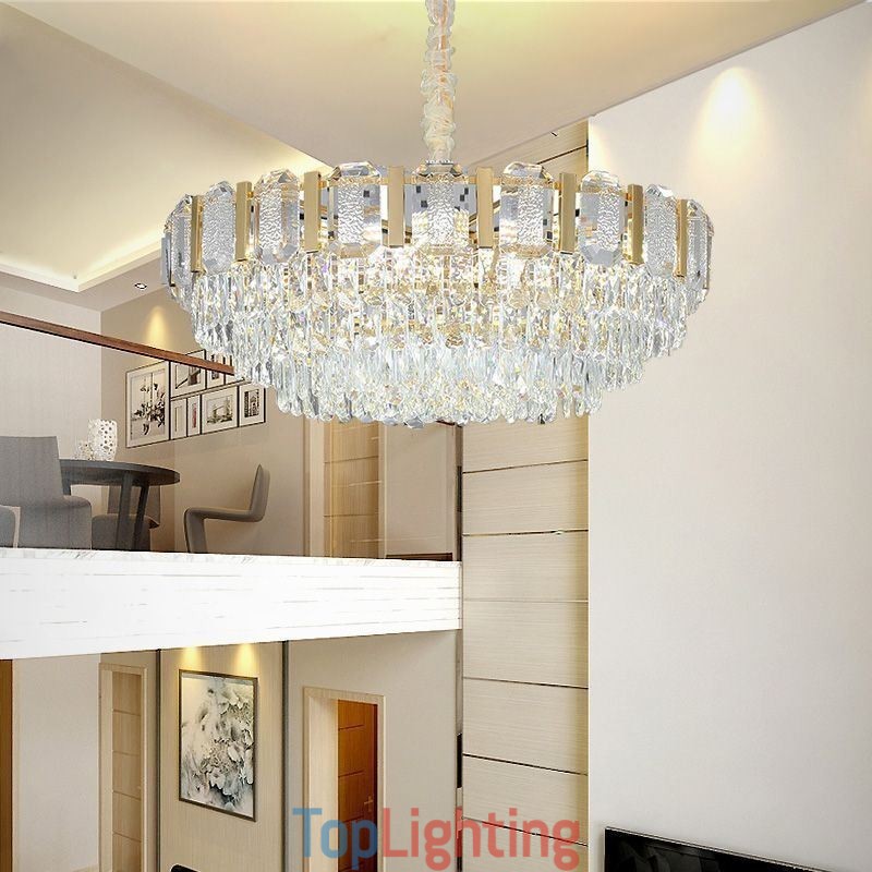 Crystal Pendant Light Round Ceiling Light Fixture