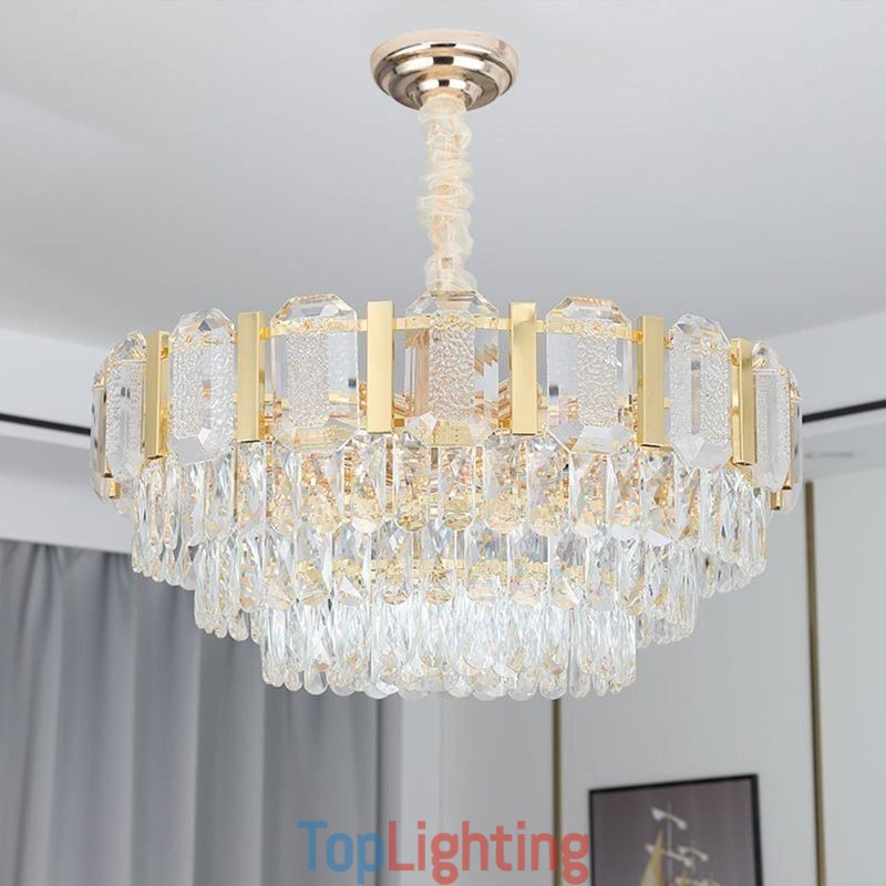 Crystal Pendant Light Round Ceiling Light Fixture