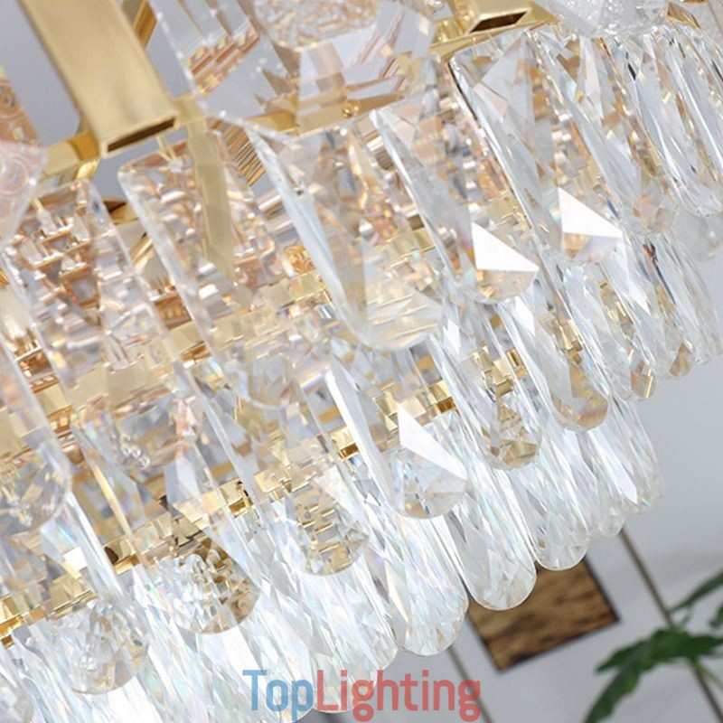 Crystal Pendant Light Round Ceiling Light Fixture