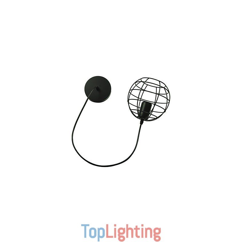 Globe Shape Europe Style Vintage Chandelier for Black Pendant Light
