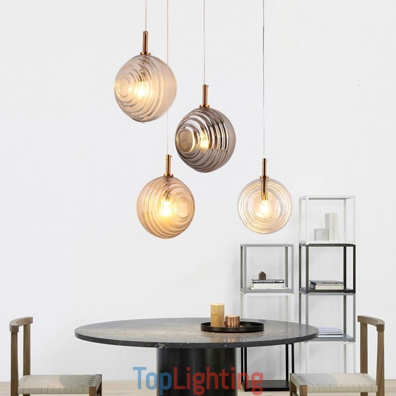 Glass Pendant Light Creative Decorative Glass Globe Loft