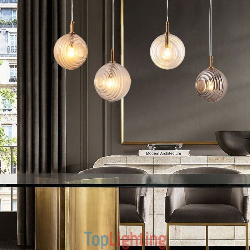 Glass Pendant Light Creative Decorative Glass Globe Loft