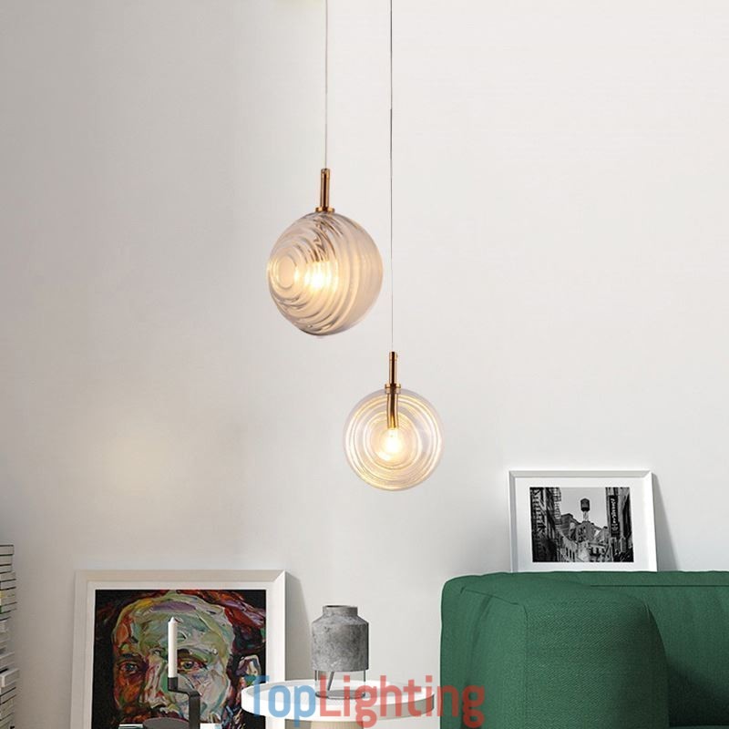 Glass Pendant Light Creative Decorative Glass Globe Loft