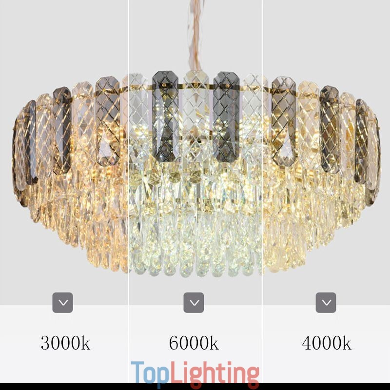 European Pendant Light Crystal Round Ceiling Light