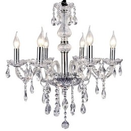 Modern Contemporary Electroplated Metal Chandelier
