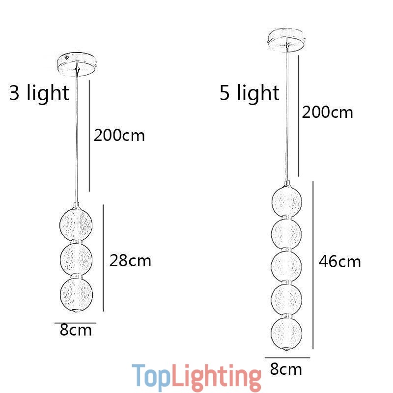 Pendant Light Acrylic Beaded Decorative Lighting