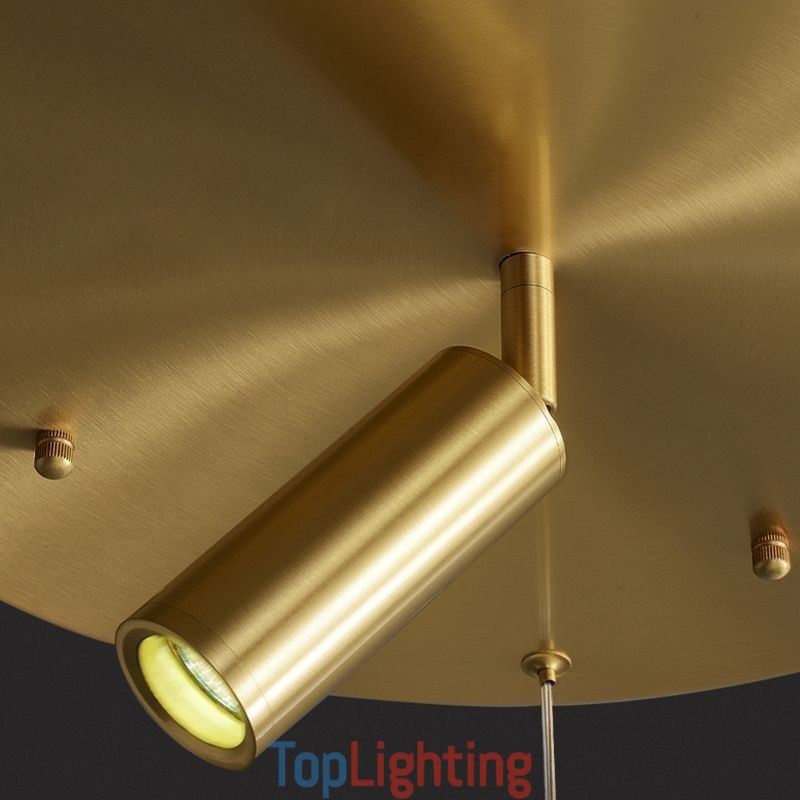 Pendant Light Acrylic Ring Light Fixture with Spotlight
