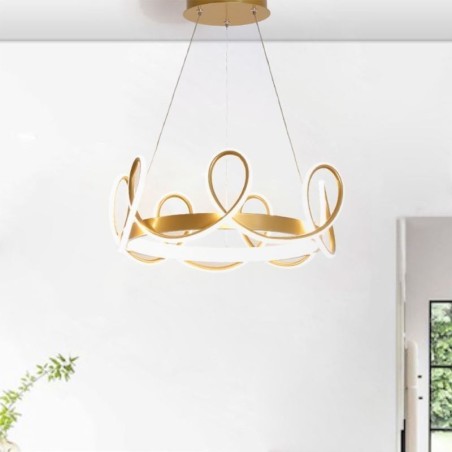 Modern Hanging Light Crown Pendant Light Aluminum 1 Light Modern Hanging Light Crown Pendant Light Aluminum 1 Light