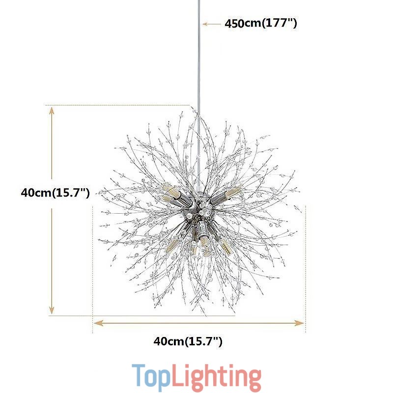 Firework Chandelier 8 Lights Dandelion Pendant Light