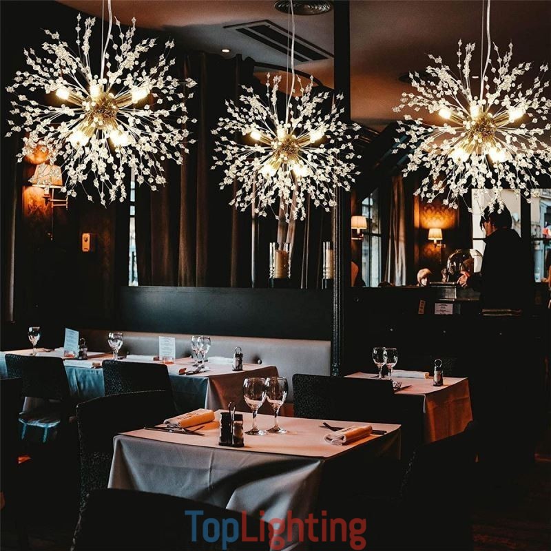 Firework Chandelier 8 Lights Dandelion Pendant Light