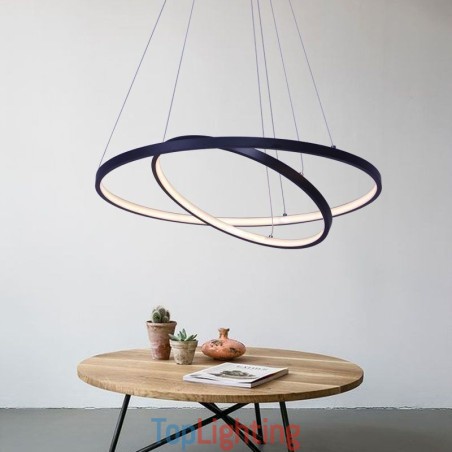 Modern Simple Pendant Light Aluminum Double Ring Hanging Light Modern Simple Pendant Light Aluminum Double Ring Hanging Light
