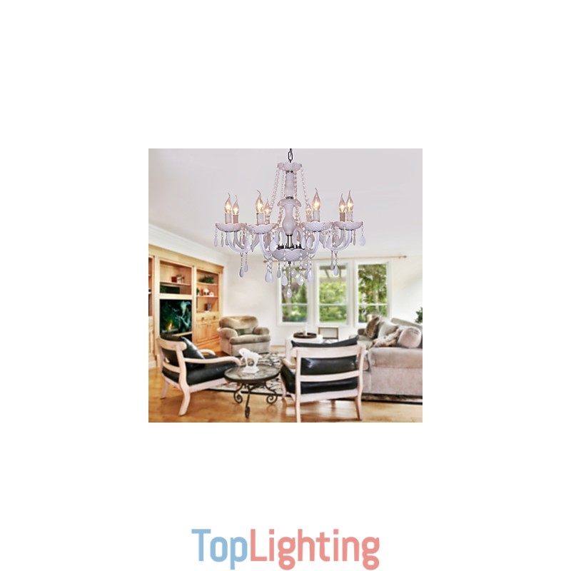 Rustic Lodge Crystal Electroplated Crystal Chandelier