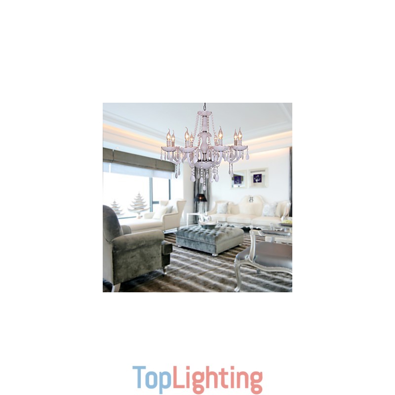 Rustic Lodge Crystal Electroplated Crystal Chandelier