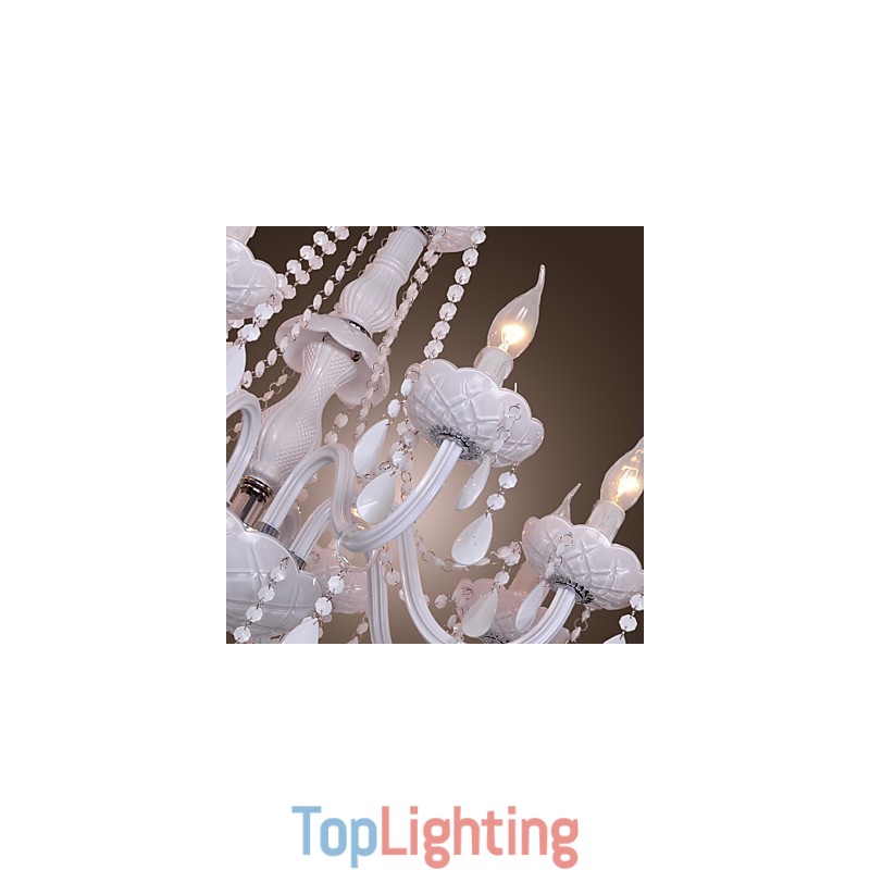 Rustic Lodge Crystal Electroplated Crystal Chandelier
