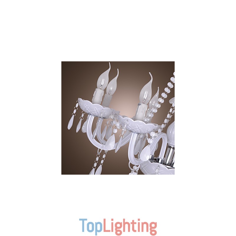 Rustic Lodge Crystal Electroplated Crystal Chandelier