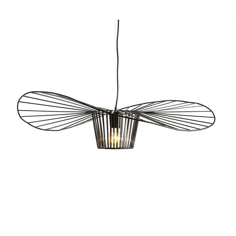 Iron Pendant Light Straw Hat Lamp 1 Light
