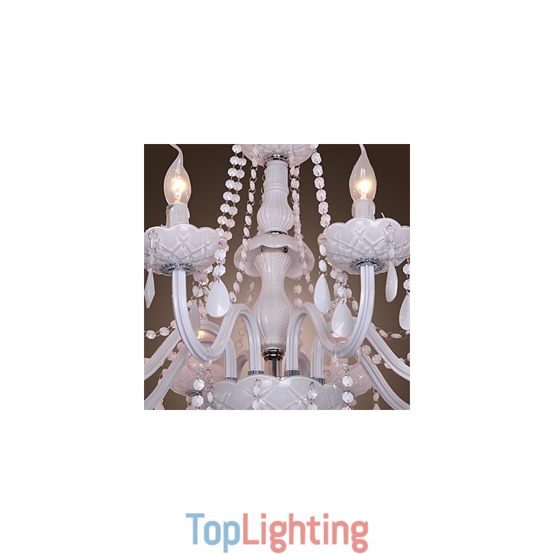 Rustic Lodge Crystal Electroplated Crystal Chandelier