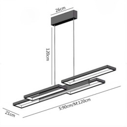 Modern Pendant Light Horizontal Ceiling Light Fixture