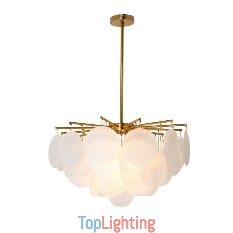 Modern 6 Light Hanging Light Pendant Light With Glass Shape
