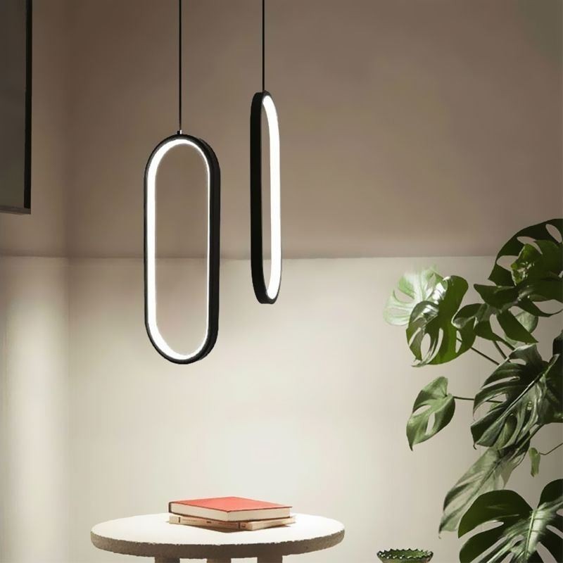 Oval Pendant Light Acrylic Decorative Light Fixture
