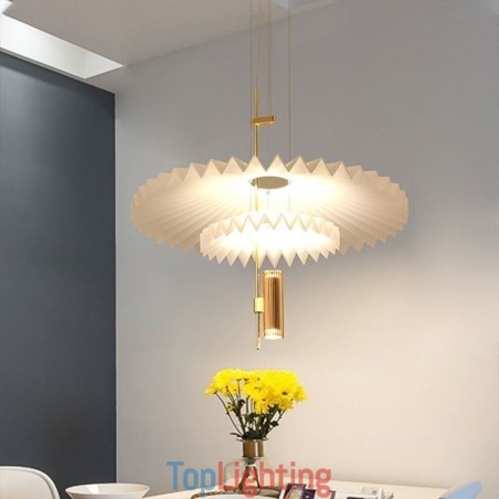Modern Pleated Pendant Light Acrylic Decorative Lighting Modern Pleated Pendant Light Acrylic Decorative Lighting