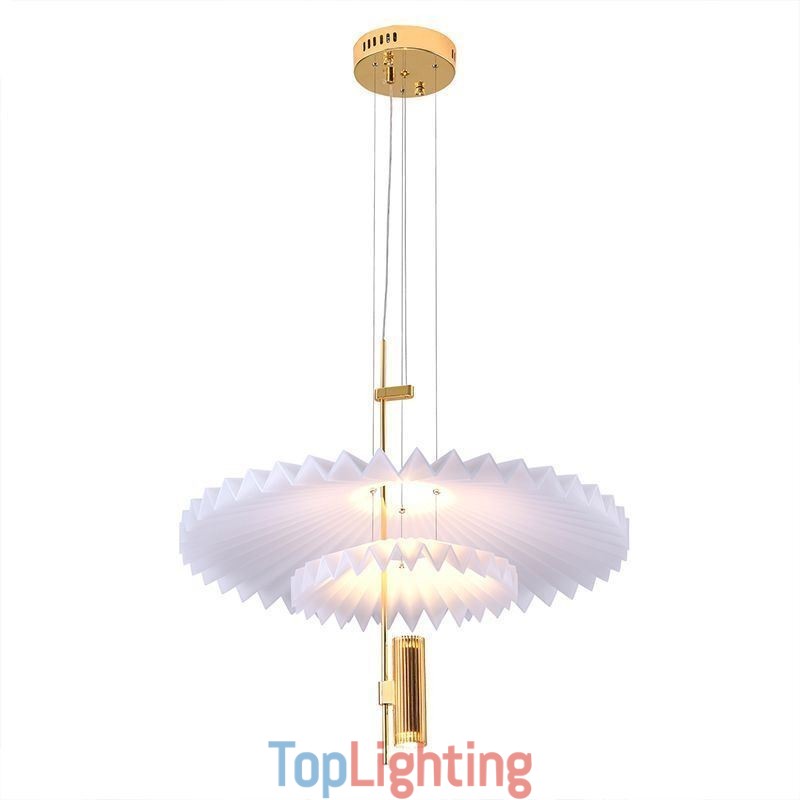 Modern Pleated Pendant Light Acrylic Decorative Lighting