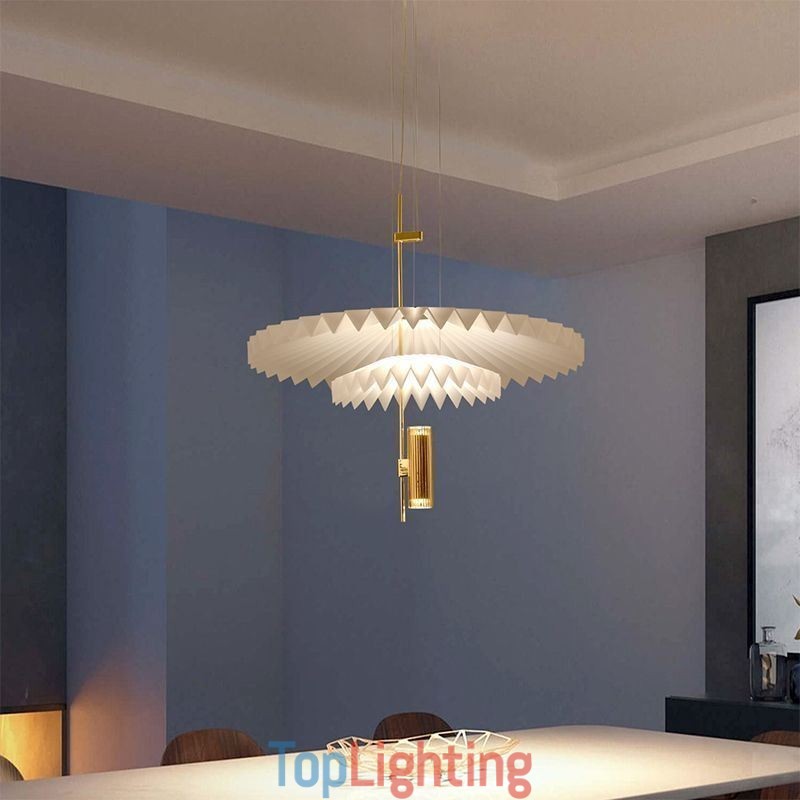 Modern Pleated Pendant Light Acrylic Decorative Lighting
