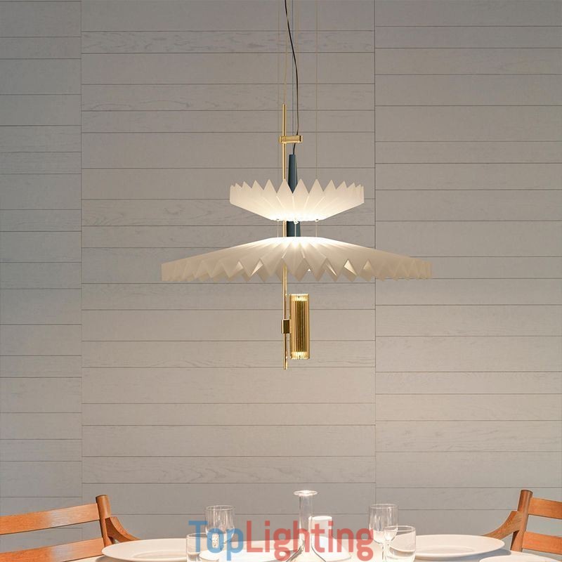Modern Pleated Pendant Light Acrylic Decorative Lighting