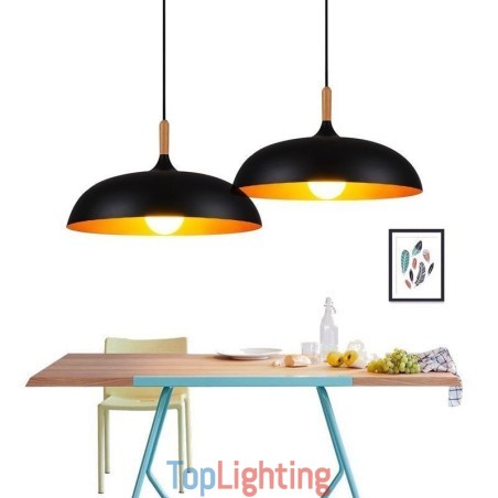 Modern Pendant Light Minimalist Decorative Light Fixture Black White