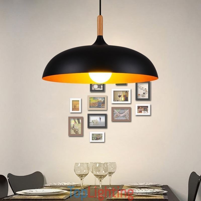 Modern Pendant Light Minimalist Decorative Light Fixture Black White