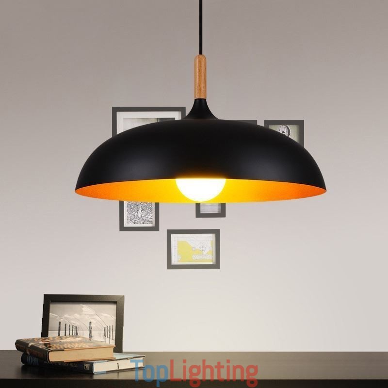Modern Pendant Light Minimalist Decorative Light Fixture Black White