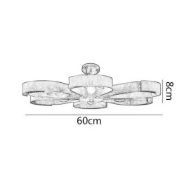 Modern Vintage Ceiling Light Iron Flower Shaped Pendant Light