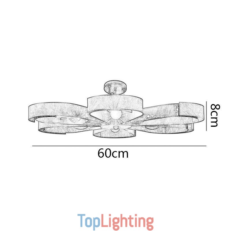 Modern Vintage Ceiling Light Iron Flower Shaped Pendant Light