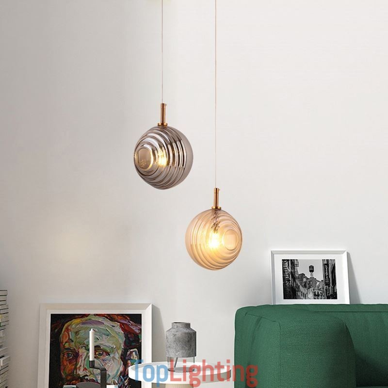 Glass Pendant Light Creative Decorative Glass Globe Loft