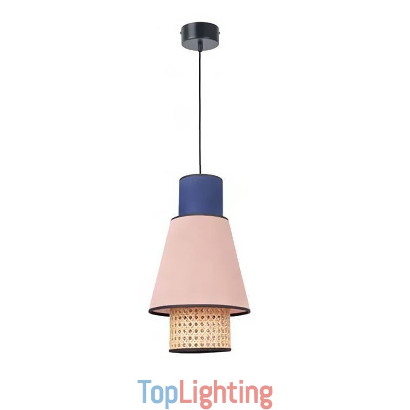 1 Light Dress Lampshade Pendant Lamp Bamboo Weave Lighting
