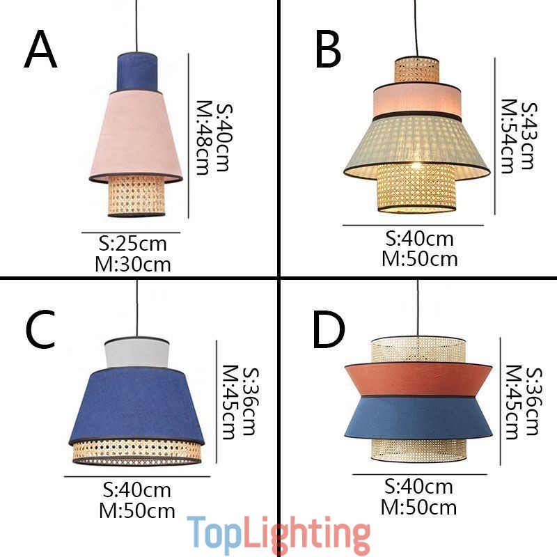 1 Light Dress Lampshade Pendant Lamp Bamboo Weave Lighting