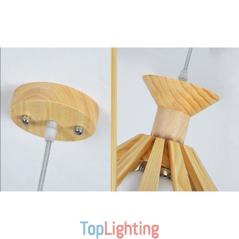 Simple Style Wood Pendant Light Fixture